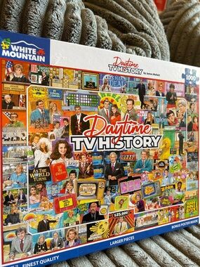 White Mountain Daytime TV History 1,000 Piece Puzzle - Multicolor Collage 2025